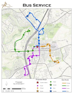 Transit route map. Transit route map.