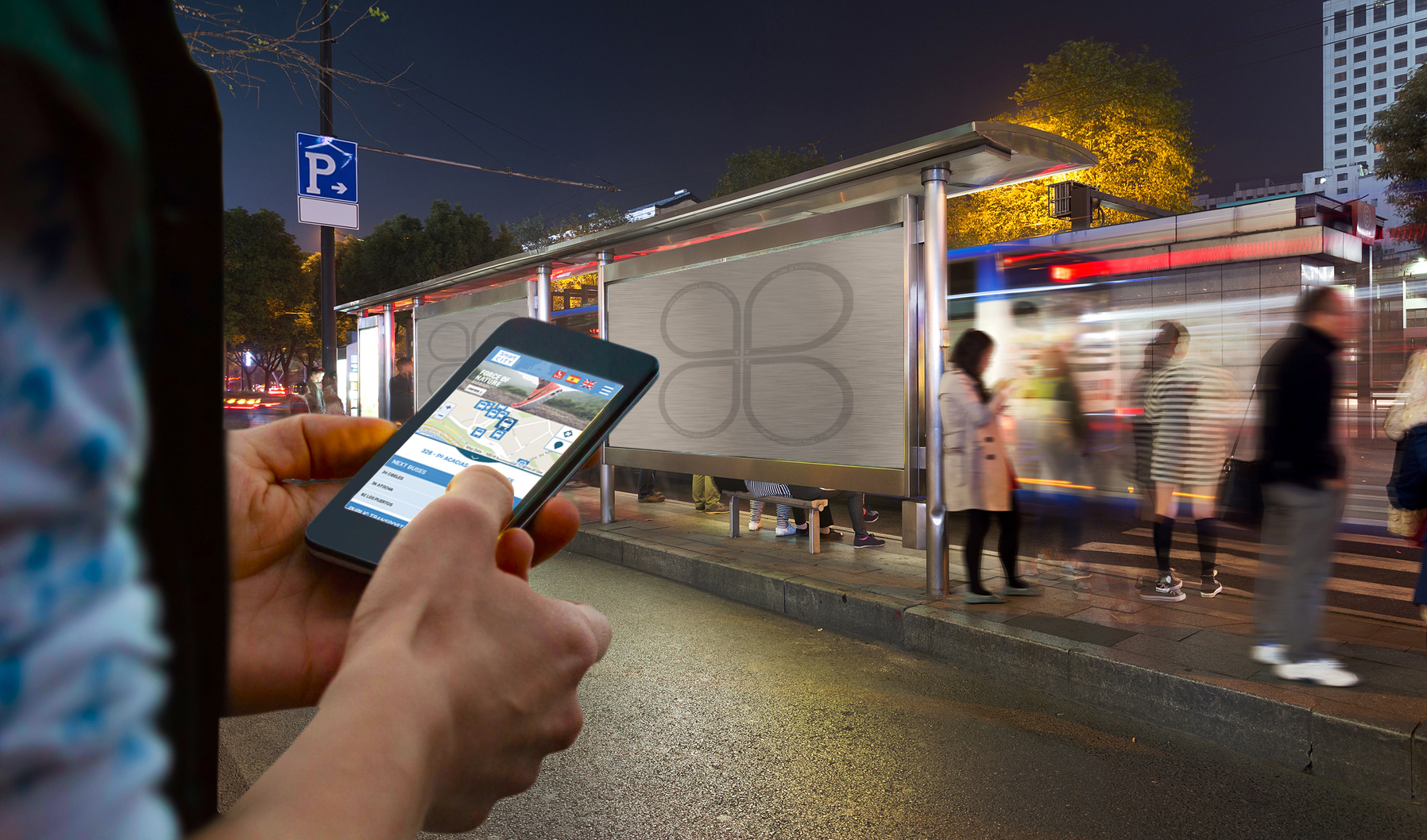 Access to the transport application thanks to beacon.