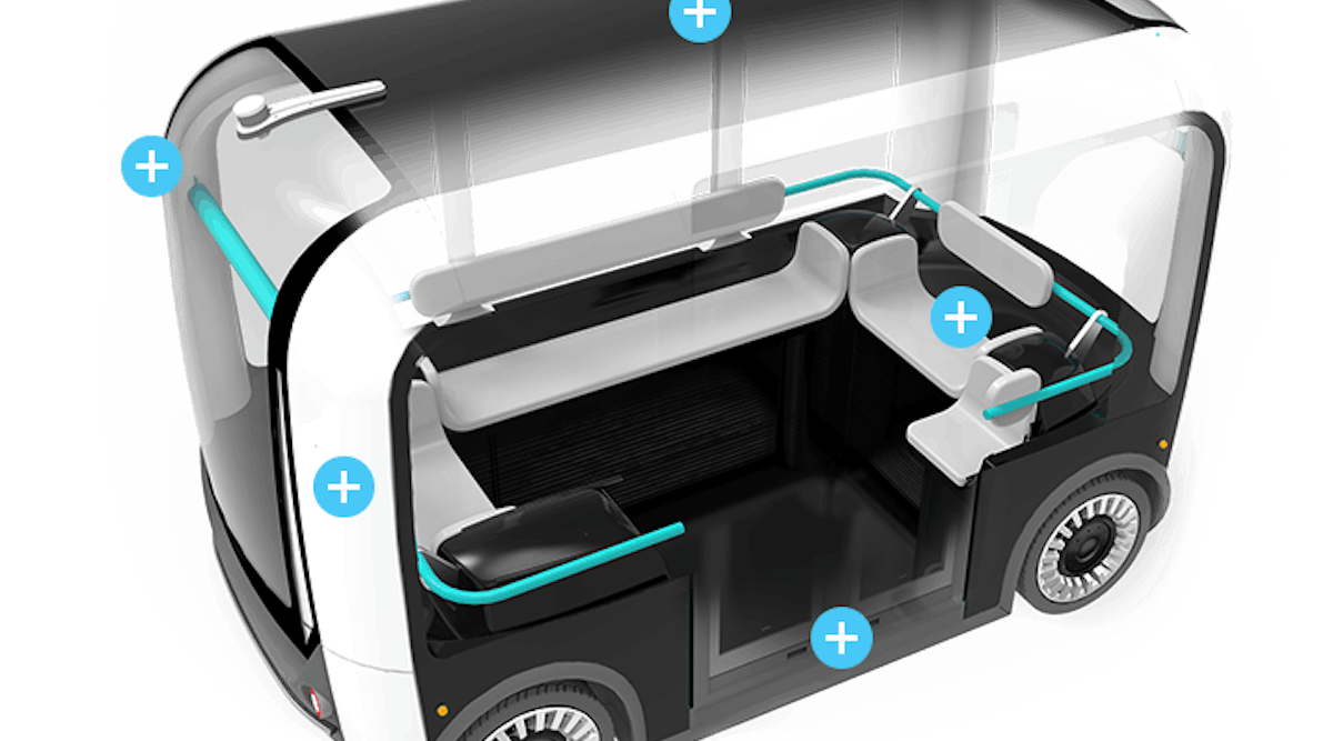 Local Motors&apos; Olli is a shuttle that uses IBM Watson as a human interface to give personality to the vehicle.