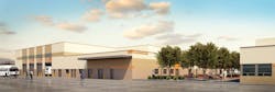 Rendering of the maintenance building. Rendering of the maintenance building.