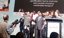 Joint first place winners of the Hackathon. Joint first place winners of the Hackathon.