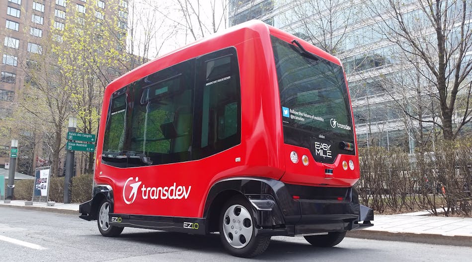 At the UITP Global Public Transport Summit in Montr&eacute;al, Canada, Transdev operated Easymile&rsquo;s EZ10, a driverless, electric shuttle that can carry up to 12 people.