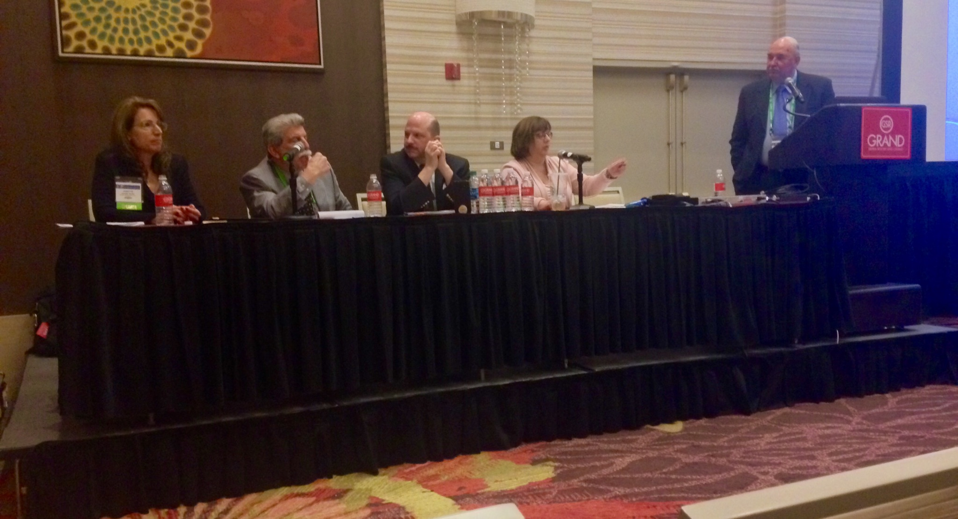 From left to right: Janette M. Hunter, Robert F. Nixon, Steven S. Policar, Cecelia Comito and Richard J. Wieczore.