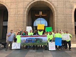 Coalition held a rally outside Los Angeles County Transportation Authority headquarters. Coalition held a rally outside Los Angeles County Transportation Authority headquarters.