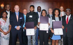 (front left to right): COMTO Cincinnati Chapter President Brandy Jones, Derek Bauman, award recipients Dyami Davis-Spence, Pardlydia Mensah, Alexandria Barnes, COMTO National President and CEO A. Bradley Mims,(Back left to right) SORTA CEO Dwight A. Ferrell, MV Transportation GM Michael Roth, Judge Dwane Mallory, First Transit President Brad Thomas and Will Scott (front left to right): COMTO Cincinnati Chapter President Brandy Jones, Derek Bauman, award recipients Dyami Davis-Spence, Pardlydia Mensah, Alexandria Barnes, COMTO National President and CEO A. Bradley Mims,(Back left to right) SORTA CEO Dwight A. Ferrell, MV Transportation GM Michael Roth, Judge Dwane Mallory, First Transit President Brad Thomas and Will Scott