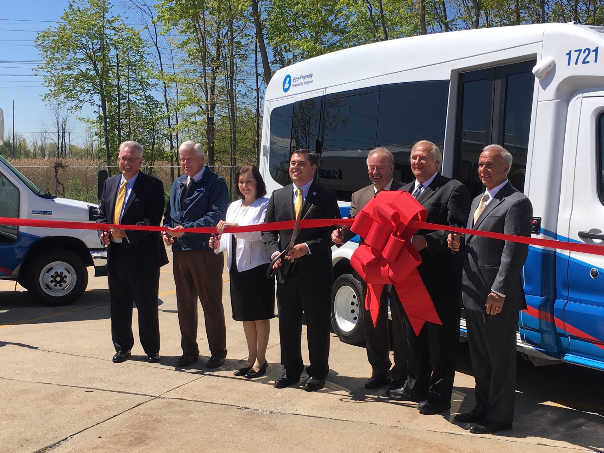 Officials from Laketran, the regional public transportation system in Lake County, Ohio, elected officials, and community representatives gathered on May 9.