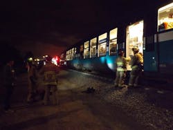 Emergency rail simulation. Emergency rail simulation.