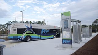 Real-time digital passenger information displays and free-standing kiosks now seen at Jacksonville Transportation Authority (JTA) in Florida along their First Coast Flyer routes.