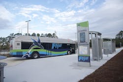 Real-time digital passenger information displays and free-standing kiosks now seen at Jacksonville Transportation Authority (JTA) in Florida along their First Coast Flyer routes. Real-time digital passenger information displays and free-standing kiosks now seen at Jacksonville Transportation Authority (JTA) in Florida along their First Coast Flyer routes.