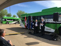 St. Albert battery-powered bus. St. Albert battery-powered bus.