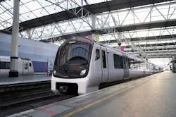 Aventra at Waterloo Station in London. Aventra at Waterloo Station in London.