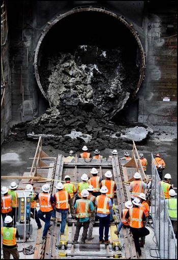 Angeli the tunnel boring machine.