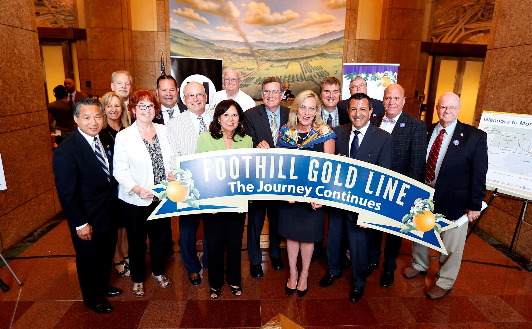 Foothill Gold Line press conference.