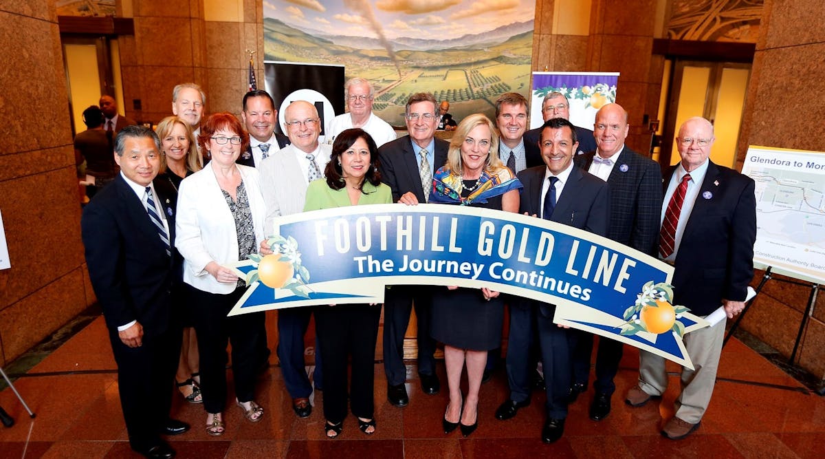 Foothill Gold Line press conference.
