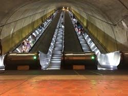 escalator replacement project at Woodley Park. escalator replacement project at Woodley Park.