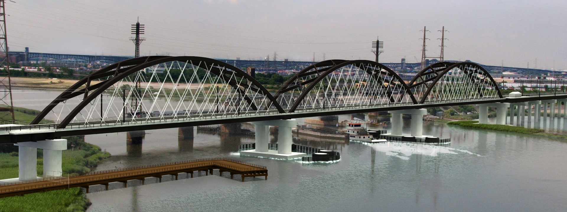 NJ Transit and Amtrak have completed final design and federal environmental review to replace the century-old, swing-span Portal Bridge over the Hackensack River in New Jersey with a two-track replacement bridge, known as Portal North Bridge.