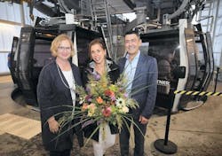 from left: Katharina Lohmann (managing director IGA), Claudia Blaurock (landscape architect) from Dresden and Michael Tanzer (managing director Seilbahn Berlin). from left: Katharina Lohmann (managing director IGA), Claudia Blaurock (landscape architect) from Dresden and Michael Tanzer (managing director Seilbahn Berlin).