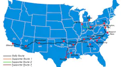 Road rally map.
