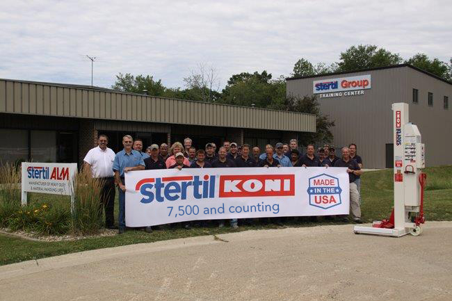 Stertil-Koni celebrates 7,500 lift made in the USA.