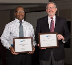Left to right: Operations Manager Harland Brown, Blacksburg Transit Director Tom Fox. Left to right: Operations Manager Harland Brown, Blacksburg Transit Director Tom Fox.