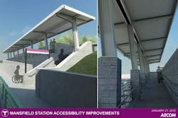 MBTA planned Mansfield Station accessibility improvements.