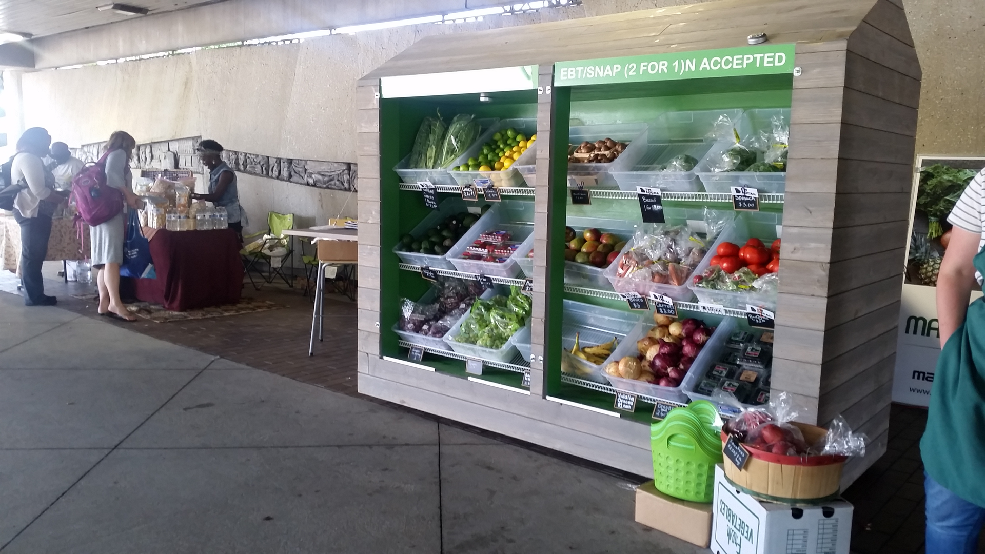 The Fresh MARTA Markets gives local residents the opportunity to purchase fresh fruit and vegetables in the food deserts of Atlanta.