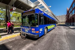 A newly branded GMT bus at the Downtown Transit Center. A newly branded GMT bus at the Downtown Transit Center.