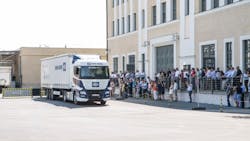 Autonomous Yard Maneuvering: At its Local Value Day in Munich, Knorr-Bremse demonstrated a semitrailer rig that can perform autonomous maneuvers in depots off the public roads. Autonomous Yard Maneuvering: At its Local Value Day in Munich, Knorr-Bremse demonstrated a semitrailer rig that can perform autonomous maneuvers in depots off the public roads.