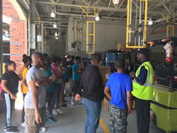 Reggie Arrington talking to students. Reggie Arrington talking to students.