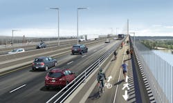 Artist’s rendering of proposed bridge deck design. Artist’s rendering of proposed bridge deck design.