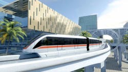 Rendering of Bombardier INNOVIA monorail. Rendering of Bombardier INNOVIA monorail.