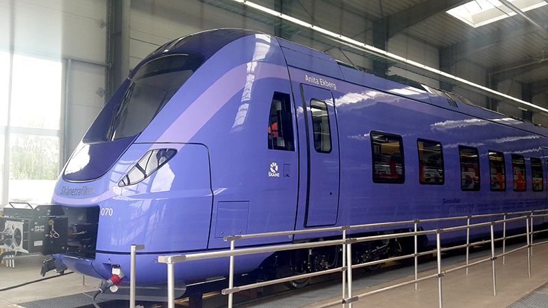 Alstom Coradia Nordic regional train.