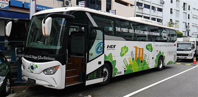 BYD 12 meter C9 tour coach in operation.