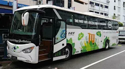 BYD 12 meter C9 tour coach in operation.