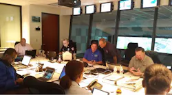 'The CEO, Chief Officers representing Operations, Police, Customer Service, Safety and Media are all here at Houston TranStar ensuring we keep you safe on our system as #HurricaneHarvey affects the Houston area.' - Houston Metro/Facebook