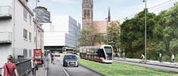 Odense Light Rail rendering. Odense Light Rail rendering.