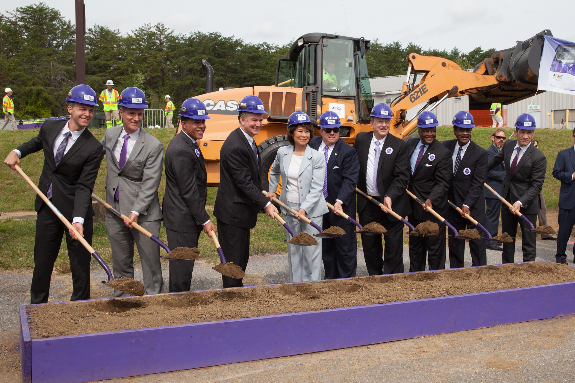 Groundbreaking on the Purple Line light rail project.