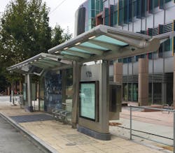 The 47-feet to 51-feet purpose-built BRT shelters reflect the character of the surrounding business corridor with stylishly modern sleek lines, brushed stainless steel cladding and rail barriers.