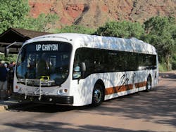 Zion Park bus. Zion Park bus.