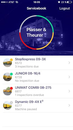 The PlasserMachineMaintenanceGuide (PMG) will replace conventional paper service booklets. The PlasserMachineMaintenanceGuide (PMG) will replace conventional paper service booklets.