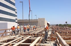 Construction on Metro rail line.