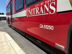 Transit operators in various locations nationwide, including UC Davis Unitrans, pictured, and within Europe, are evaluating and installing the DZB system, which has been adapted to a wide range of buses. Transit operators in various locations nationwide, including UC Davis Unitrans, pictured, and within Europe, are evaluating and installing the DZB system, which has been adapted to a wide range of buses.