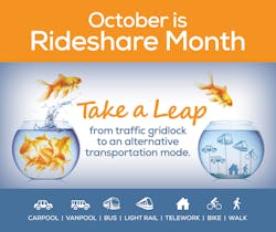 October is rideshare month. October is rideshare month.