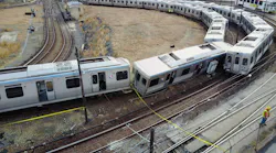 Photo of Feb. 21, 2017, SEPTA rear-end collision in Upper Darby, Pennsylvania.