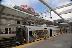 RTD rail line. RTD rail line.