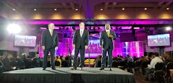 APTA Acting President &amp; CEO Richard A. White; APTA Chair and Foothill Transit Executive Director Doran Barnes; and APTA Vice Chair and Jacksonville Transportation Authority Chief Executive Officer Nathaniel P. Ford, Sr. give opening remarks at the APTA EXPO opening general session.