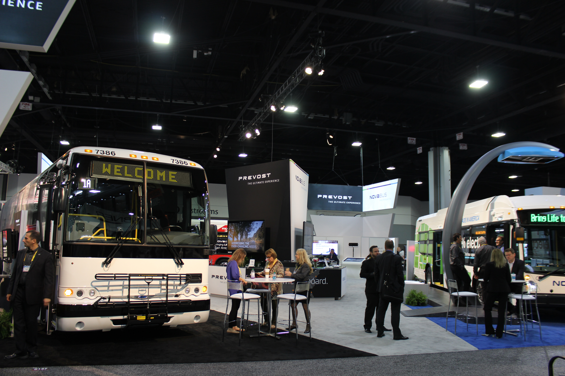 APTA Expo Prevost and Nova Bus booth.