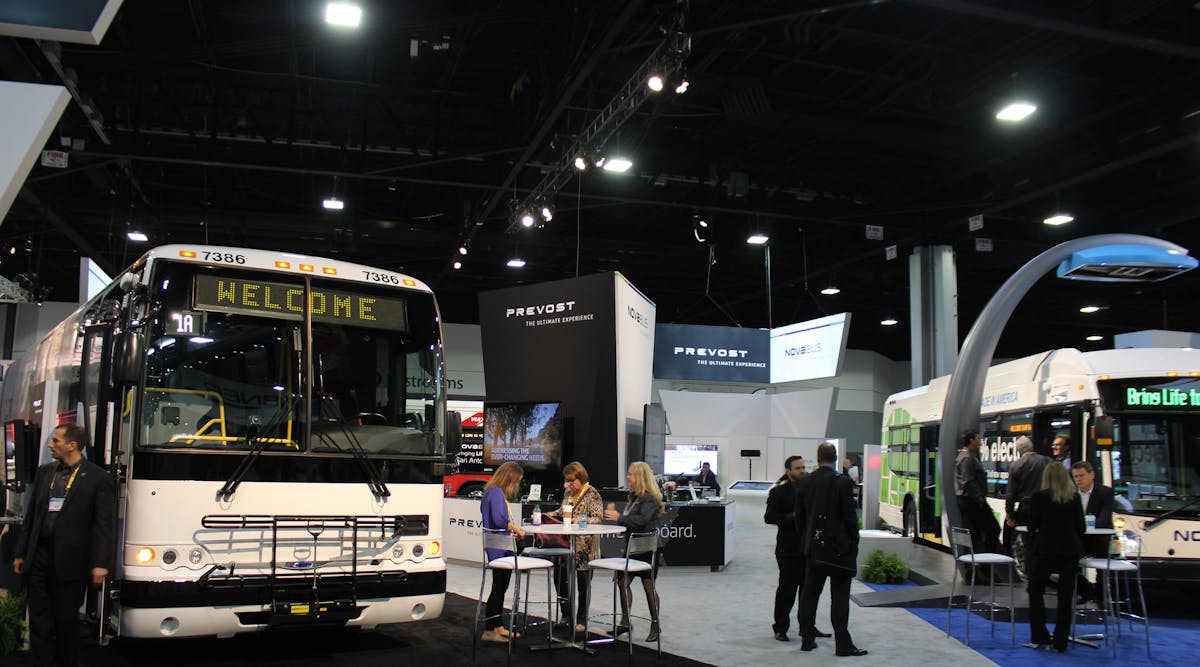 APTA Expo Prevost and Nova Bus booth.