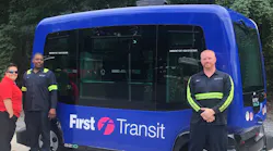 Easymile’s EZ10 electric shuttle is manufactured by Ligier and can transport up to 12 people.