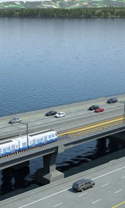 I-90 floating track bridge. I-90 floating track bridge.